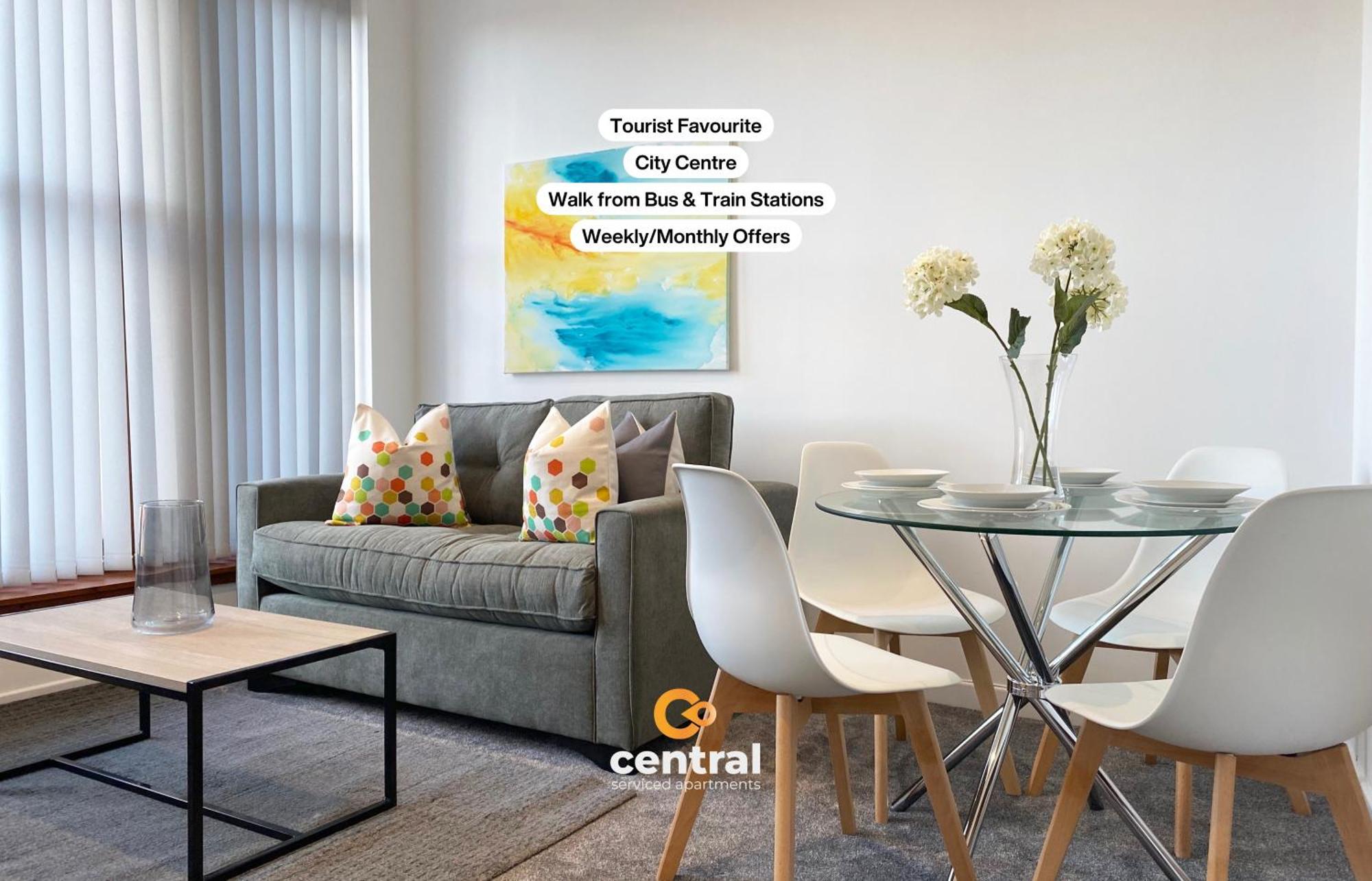 Central Serviced Apartments: City-Center Comfort with Parking & Wi-Fi Dundee Exterior photo